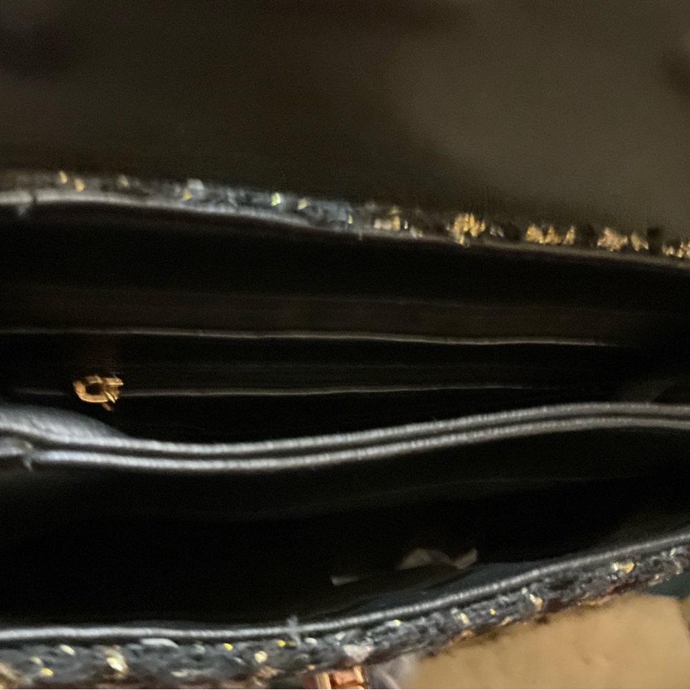 BADGLEY MISHKA Elegant Black Tweed Bag NWT - Picture 4 of 9